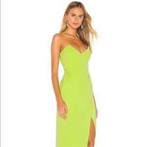 Elegant Lime Green Evening Gown